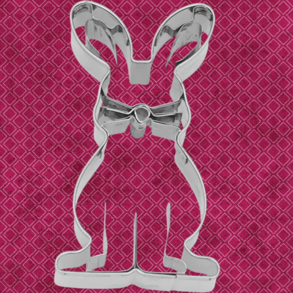 Ausstechform Hase Max Mümmelmann, sitzend, 7 cm, Edelstahl